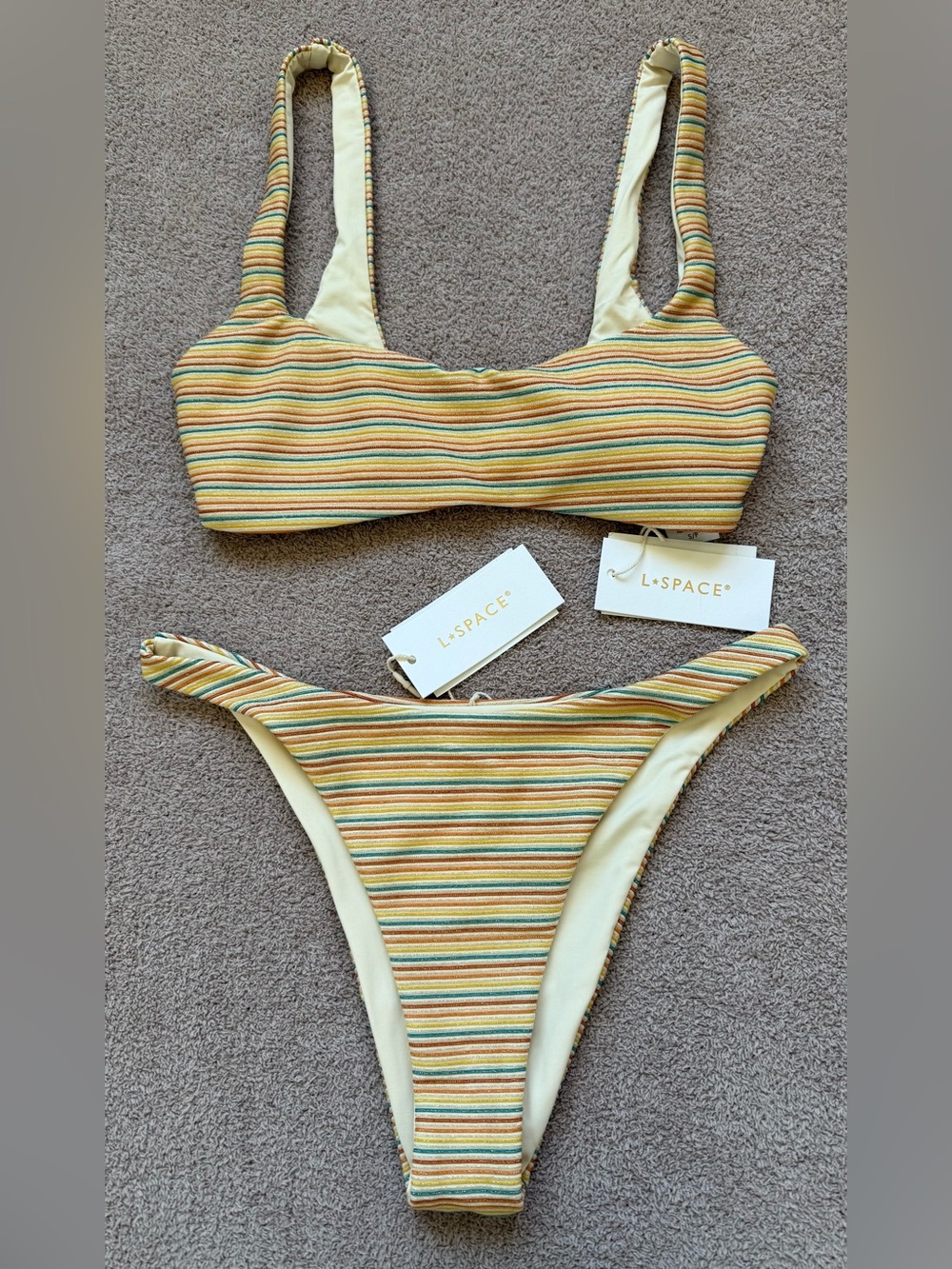 l*space - SWIM SET - Prince Top/ / Madonna Bottom Bitsy - RIVIERA BEACH SHIMMER